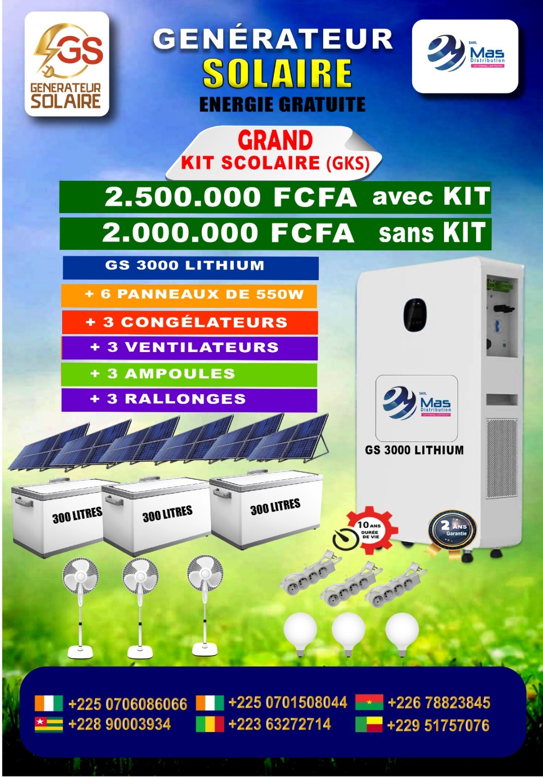 Grand Kit Scolaire (GKS) — GS 3000 Lithium
