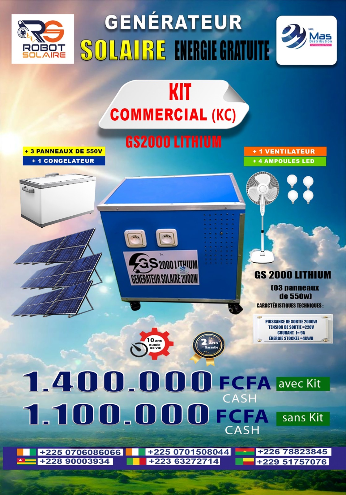 Kit Commercial (KC) — GS 2000 Lithium